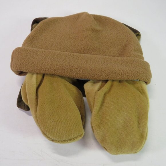 Baby Brown Dog Puppy hat and shoes embroidered features - Picture 2 of 4